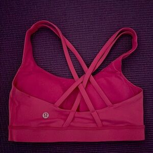 Lululemon energy bra in hot pink size 4
